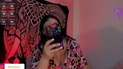 Snapshot of anny_ferrer1 chatting on 12/23/25, 01:03 Hello Open Pvt Moans from lovense Tell me Fav 14 34 69 Especial level 34 online show from 12/23/25, 01:03