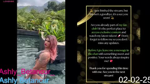 Ashly Betancur  online show from 02/02/25, 09:40