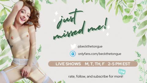 Beck the tongue online show from 01/23/25, 03:05