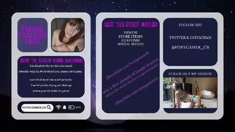Lex Vive foxygamer cb online show from 06/12/26, 01:15
