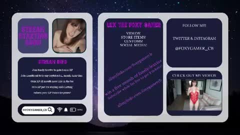 Lex Vive foxygamer cb online show from 07/10/26, 12:59