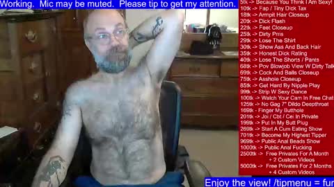 Snapshot of hairydaddybear69 chatting on 01/21/25, 02:15 HairyDaddyBear69 online show from 01/21/25, 02:15