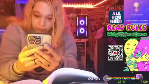Snapshot of highnesscanna chatting on 01/05/25, 11:15 HiGHNESS CANNA online show from 01/05/25, 11:15