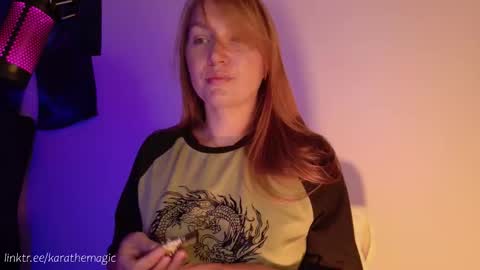 Snapshot of karathemagic chatting on 09/21/25, 02:19 I am here around 5am GMT karathemagic online show from 09/21/25, 02:19