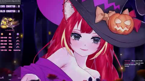 Snapshot of lewdfoxy_vt chatting on 10/31/25, 03:57 Kira online show from 10/31/25, 03:57