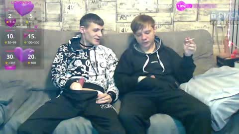 Max tall dark-haired guy with tattoos and Phil blond-haired online show from 04/13/26, 01:33