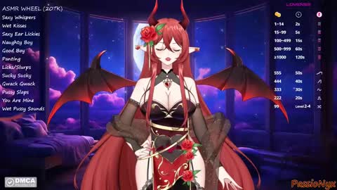Snapshot of passionyx chatting on 12/05/24, 02:42 Succubus Nyx online show from 12/05/24, 02:42