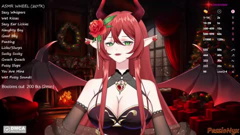 Snapshot of passionyx chatting on 12/20/24, 02:41 Succubus Nyx online show from 12/20/24, 02:41