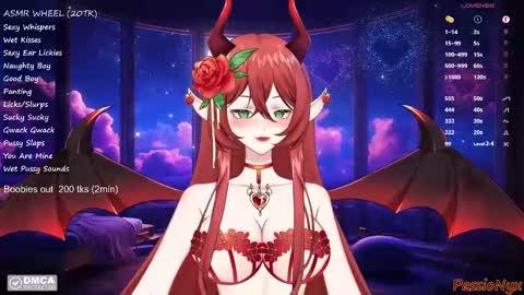 Snapshot of passionyx chatting on 01/04/25, 01:21 Succubus Nyx online show from 01/04/25, 01:21