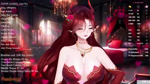 Snapshot of passionyx chatting on 02/16/25, 09:38 Succubus Nyx online show from 02/16/25, 09:38