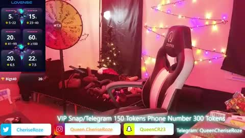 Snapshot of queencroze chatting on 12/17/24, 01:29 Queen Cherise Roze online show from 12/17/24, 01:29