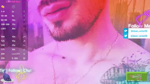 Snapshot of secret_sir chatting on 09/22/25, 10:45 Dean Carter online show from 09/22/25, 10:45