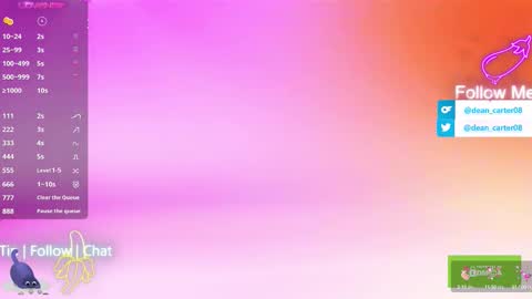 Snapshot of secret_sir chatting on 10/07/25, 10:51 Dean Carter online show from 10/07/25, 10:51