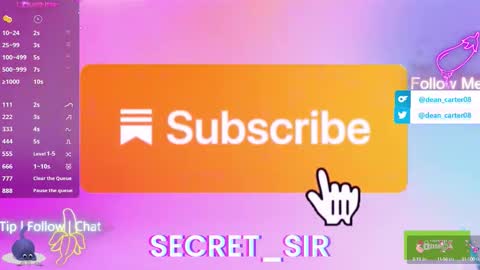 Snapshot of secret_sir chatting on 10/12/25, 09:36 Dean Carter online show from 10/12/25, 09:36