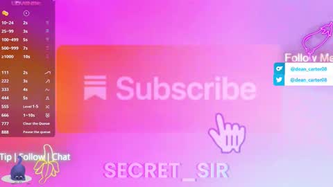 Snapshot of secret_sir chatting on 02/12/26, 11:11 Dean Carter online show from 02/12/26, 11:11