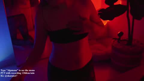 Snapshot of skarpio17 chatting on 11/15/25, 02:42 Im Scarlett ONLINE 5pm-10pm NYC time online show from 11/15/25, 02:42