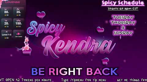 Kendra online show from 01/31/25, 06:35