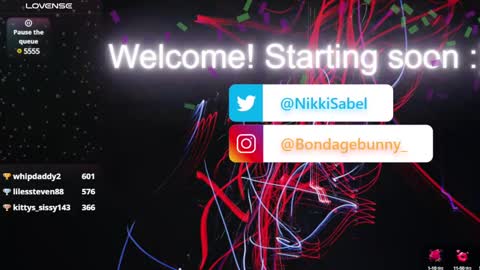 Snapshot of sufferbunny chatting on 01/18/25, 10:28 Nikki Sabel online show from 01/18/25, 10:28