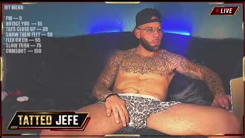 Snapshot of tattedjefe chatting on 07/28/26, 05:58 Tatted Jefe online show from 07/28/26, 05:58