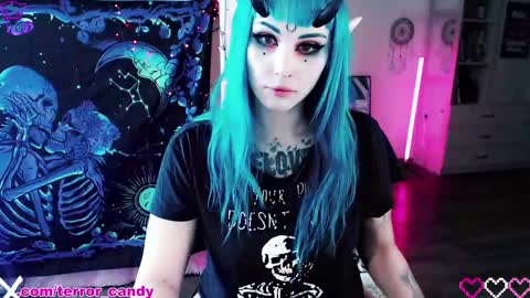 Snapshot of terror_candy chatting on 02/23/25, 09:22 CRY BABY online show from 02/23/25, 09:22