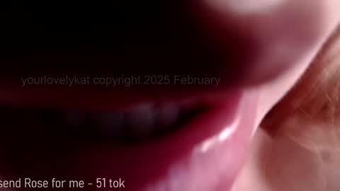 Snapshot of yourlovelykat chatting on 02/15/25, 01:10 Kait online show from 02/15/25, 01:10