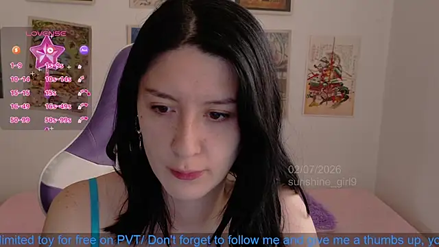 Snapshot of sunshine_girl9 chatting on 07/02/26, 05:08 sunshine girl9 online show from 07/02/26, 05:08