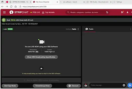 Latte1204 online show from 10/18/25, 10:38
