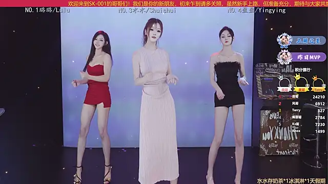 Snapshot of SK-001 chatting on 10/31/25, 02:29 SK-001 online show from 10/31/25, 02:29