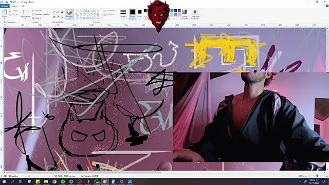 Snapshot of 3v1l chatting on 11/13/25, 10:36 3v1l online show from 11/13/25, 10:36