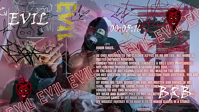 Snapshot of 3v1l chatting on 11/13/25, 10:41 3v1l online show from 11/13/25, 10:41